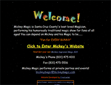 Tablet Screenshot of mickeymagic.com
